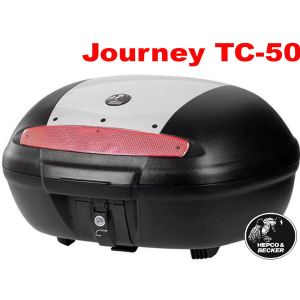 Top-Case Hepco & Becker Journey TC-50 schwarz/silber incl Topcaseplatte
