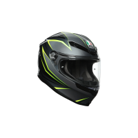 AGV K6 Multi Flash Helm unisex (grau/schwarz/gelb)